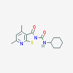 N-cyclohexyl-4,6-dimethyl-3-oxo-[1,2]thiazolo[5,4-b]pyridine-2-carboxamide molecular structure