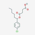 SUCCINIC ACID P-CHLORO-A-PENTYLBENZYL ESTER molecular structure