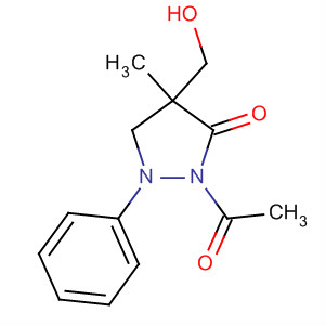 3-Pyrazolidinone, 2-acetyl-4-(hydroxymethyl)-4-methyl-1-phenyl-
