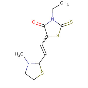 4-Thiazolidinone, 3-ethyl-5-[2-(3-methyl-2-thiazolidinyl)ethenyl]-2-thioxo- molecular structure