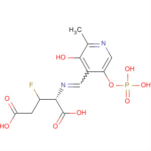 L-Glutamic acid,3-fluoro-N-[[3-hydroxy-2-methyl-5-(phosphonooxy)-4-pyridinyl]methylene]- molecular structure
