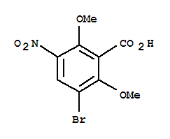 3-BROMO-2,6-DIMETHOXY-5-NITROBENZOIC ACID molecular structure